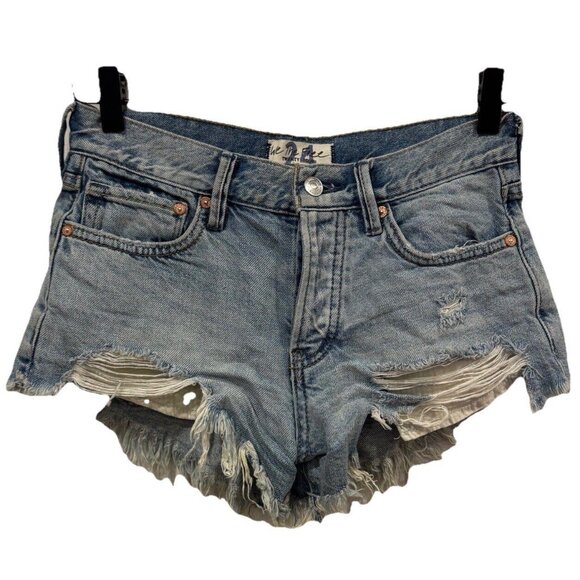 Free People We the‎ Free Distresed Ripped Faded Shorts Size 24 - Picture 1 of 9